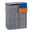 Корзина для белья 63x55x35см, 95л, серо-белая