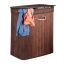 Корзина для белья 63x55x35 см, 95 л, темно-коричневая/белая