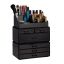 Makiažo organizatorius su stalčiais 29x23,5x14cm., juodos spalvos