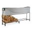 Stovas malkoms 122x245x40cm., juodos/pilkos spalvos