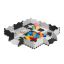 Игровой коврик "Delionė" с бортиком 1x31,5x31,5см., черный/белый/серый