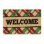 Придверный коврик "Welcome" 60х40 см., светло-коричневый/зеленый/красный/черный