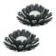 Rinkinys iš 2 žvakidžių 13,5x6cm., juodos/sidabro spalvos