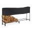 Stovas malkoms 122x250x30cm., juodos spalvos