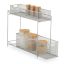Pastatoma virtuvės lentyna 40x15x46cm., sidabrinės/baltos spalvos