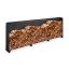 Stovas malkoms 110x322x29cm., juodos spalvos