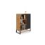Cabinet Fondi 116,4x90x40 см, натуральное дерево/черный