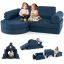 Modulinė vaikiška sofa 145x71x46cm., tamsiai mėlynos spalvos