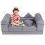 Modulinė vaikiška sofa 130x66x52,5cm., pilkos spalvos