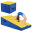 Gimnastikos kilimėlis 120x60x35cm., mėlynos/geltonos spalvos