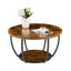 Round coffee table VEVOR ZH631, 2 tiers, Brown, Ø 80.5 × 44 cm