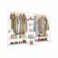 SONGMICS Open Wardrobe, 7 Shelves, 172.8 × 195 × 45 cm