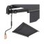 SONGMICS balcony awning, foldable, with hand crank, Grey