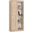 Office shelf CLP R80 1D 4P, 1 door, 8 shelves, brown, 80 × 180 × 35 cm
