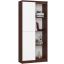 Office shelf CLP R80, 8 shelves, brown/white, 80 × 180 × 35 cm