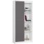 Office shelf CLP R80, with one door, white/gray, 80 × 180 × 35 cm