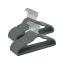 Set of 50 clothes hangers, gray