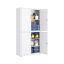 Dokumentų spinta SONGMICS OMC016G01, 4 durelės, 5 lentynos, Balta, 40 × 80 × 180 cm