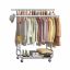 SONGMICS HSR015E01 Clothes Rack, Silver, 107–149.8 × 144.2–164.2 × 52.5 cm