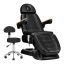 Электрическое косметологическое кресло Sillon Lux 273B, с табуретом AM-304, Чёрное