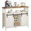 VASAGLE sideboard, 2 sliding doors, 100 × 80 × 33 cm
