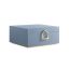 Шкатулка для украшений 20,5x24x11 см., сине-бежевая