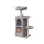 Cat scratching post FEANDREA, 2 caves, Gray, 45 × 101 × 35 cm