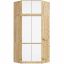 Corner wardrobe S100, 6 doors, oak/white, 100 × 235 × 50 cm