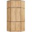 Corner wardrobe AkordV2 S100, 6 doors, brown, 100 × 235 × 50 cm