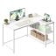 Corner computer desk VASAGLE LWD135WF01, 110 × 80 × 76 cm