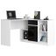 Corner desk B-17, set of 2, white/black, 120 × 79 × 126 cm