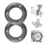 Ketaus šlifavimo diskai VEVOR MP-03G, 2 vnt, 150 × 150 × 5 mm