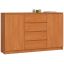 Chest of drawers AKORD K160, 2 doors and 4 drawers, brown, 160 × 99 × 40 cm