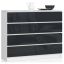 Chest of drawers K120, 8 drawers, white/grey, 120 × 99 × 40 cm