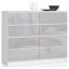 Chest of drawers K120, 8 drawers, white/silver, 120 × 99 × 40 cm