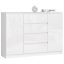 Chest of drawers K140, 2 doors, 4 drawers, white, 138 × 99 × 40 cm