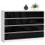 Chest of drawers K140, 8 drawers, white/black, 138 × 99 × 40 cm