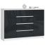 Chest of drawers K140 AkordV2, 2 doors, 4 drawers, white/gray, 138 × 99 × 40 cm