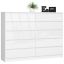Chest of drawers K160, 10 drawers, white, 160 × 121 × 40 cm