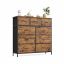 Комод SONGMICS, 4 тканевых ящика, 98,8 × 95,2 × 30 см