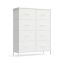 SONGMICS LGS124BH04 Chest of Drawers, 8 Drawers, White, 76.7 × 95.2 × 30 cm