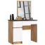 Vanity table with mirror CLP P-2/SL, left, 2 drawers, oak/white, 90 × 142 × 50 cm