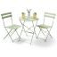 Outdoor furniture set ORION, 2 chairs and a round table, green