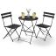 Outdoor furniture set ORION, table and 2 chairs, black