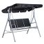 Lauko sūpynės Outsunny 171x111x154cm., pilkos/juodos spalvos