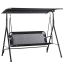 Lauko sūpynės Outsunny 172x119x155cm., juodos spalvos