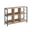 Полка 33x120x80см., светло-коричневая/черная