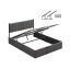 VASAGLE bed frame, foldable, with storage space, Grey, 209.3 × 163.4 × 110 cm