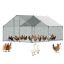 Metalinė vištidė VEVOR JD342, 1 durys, 3 × 4 × 2 m
