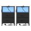 Naktinis staliukas SONGMICS, 2 stalčiai ir atviras skyrius, Juoda, 39,6 × 60,4 × 30 cm